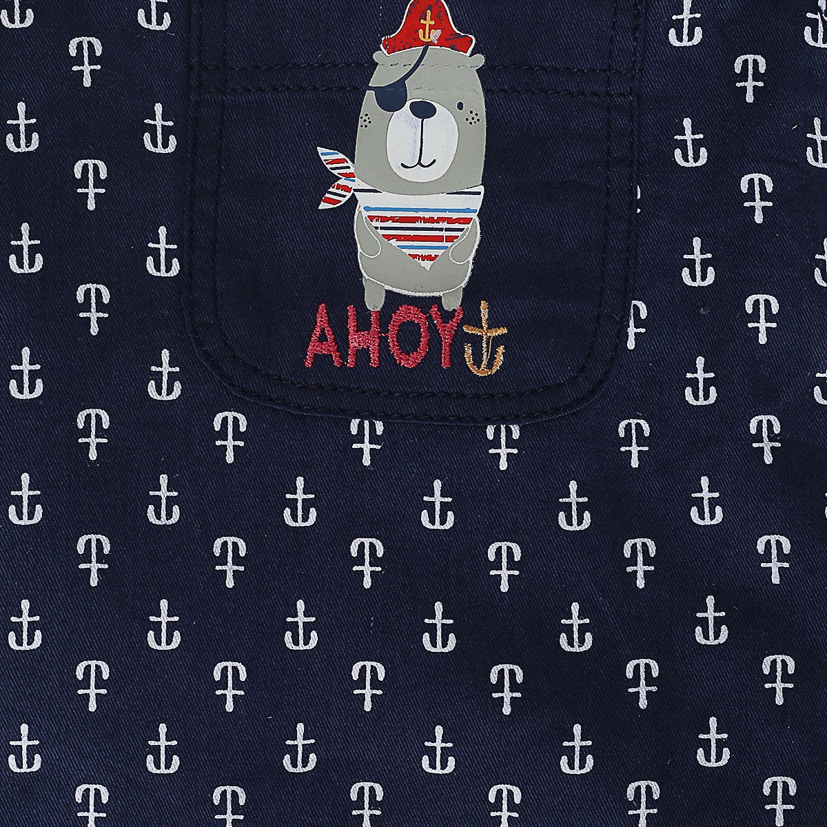 ANCHOR SIGN NEVY BLUE HALF DUNGAREE