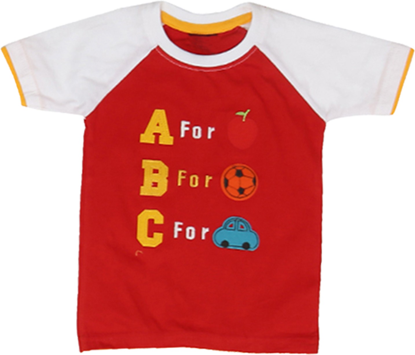 A,B,C PRINT HALF SLEEVES T-SHIRTS (PACK OF 3)