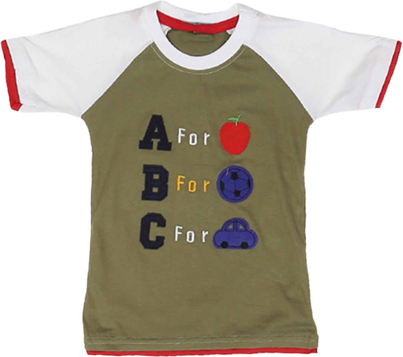 A,B,C PRINT HALF SLEEVES T-SHIRTS (PACK OF 3)