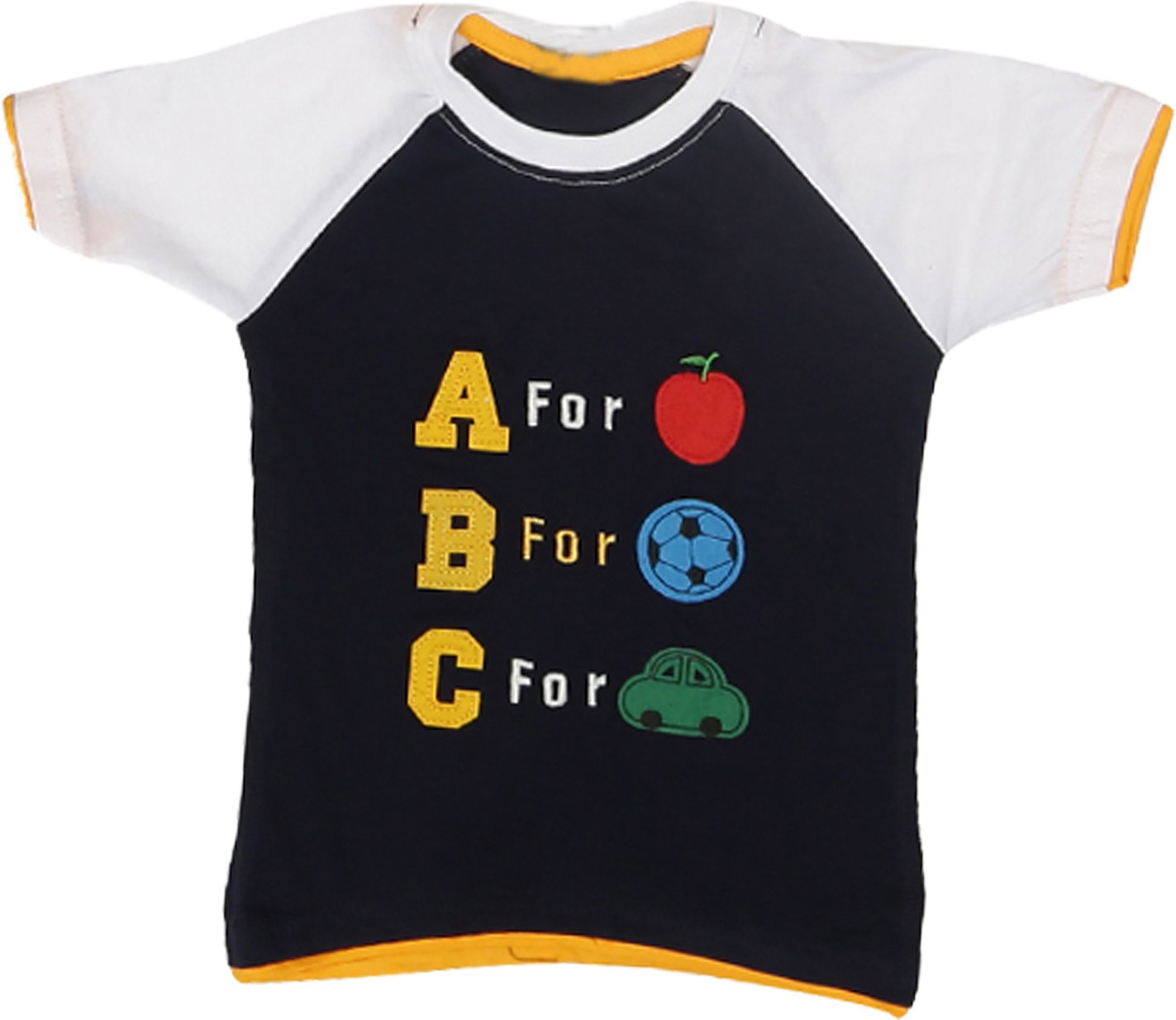 A,B,C PRINT HALF SLEEVES T-SHIRTS (PACK OF 3)