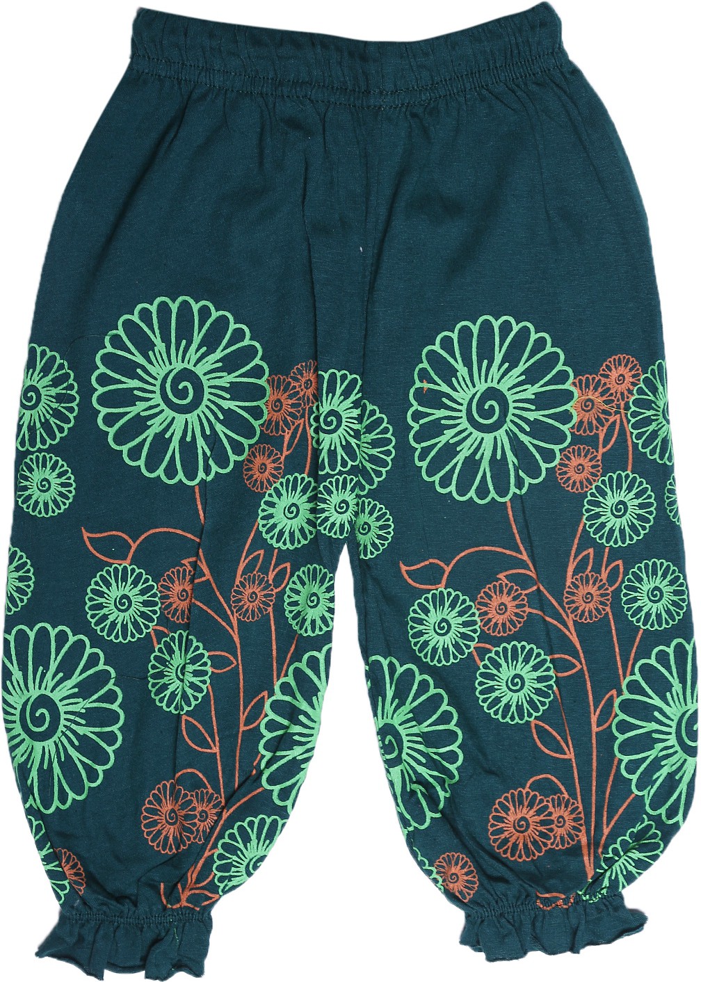 GIRLS FLORAL PRINT PAYJAMA LOWER - ELASTIC (PACK OF 10)