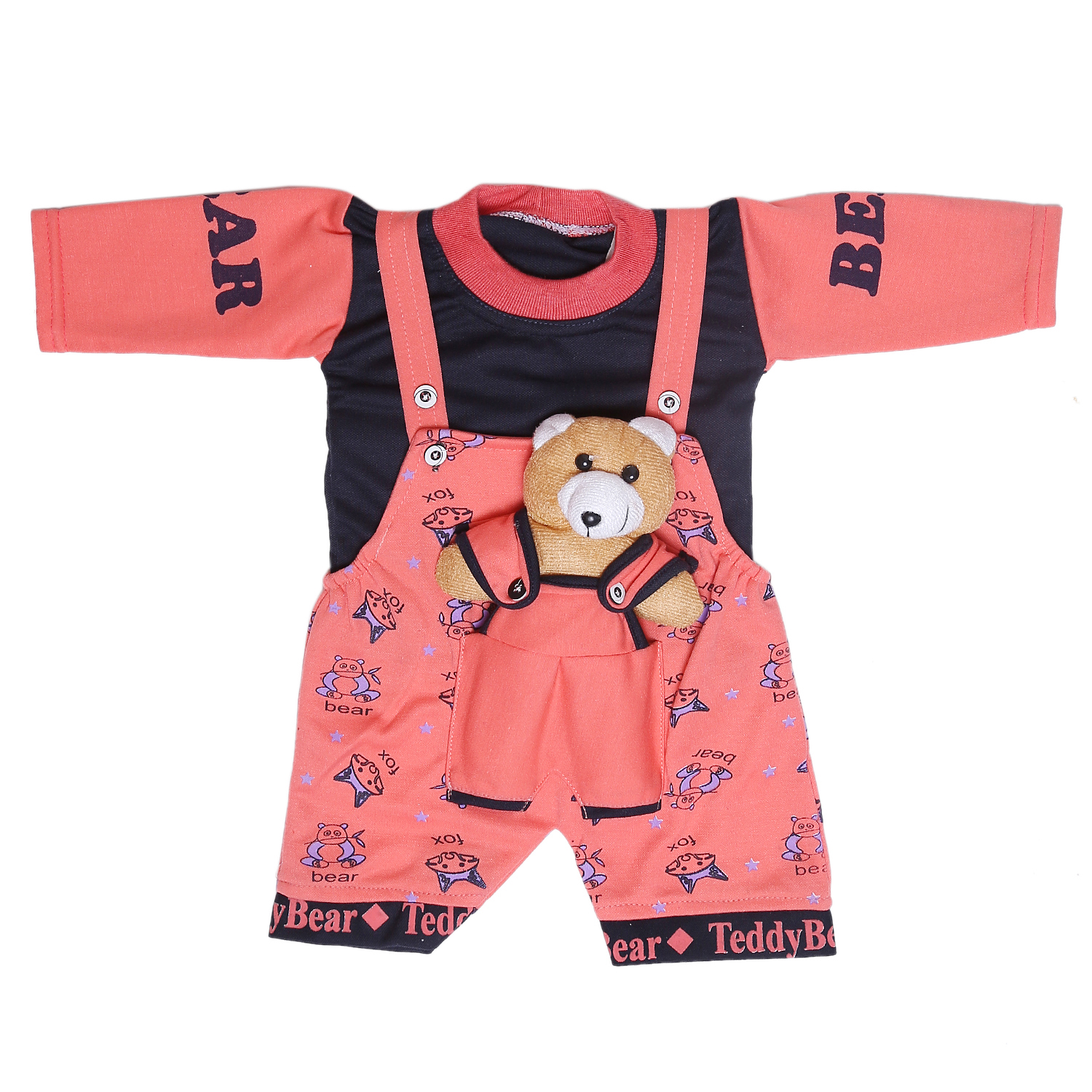 KIDS TEDDY DITACHBEL DUNGAREE (PACK OF 2)